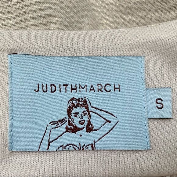 Judith March Linen Blend Square neck Bow Back Metallic Dress - Picture 11 of 13